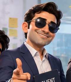 Dealbaaz Danish - Sales Manager in sunglasses, pointing at you